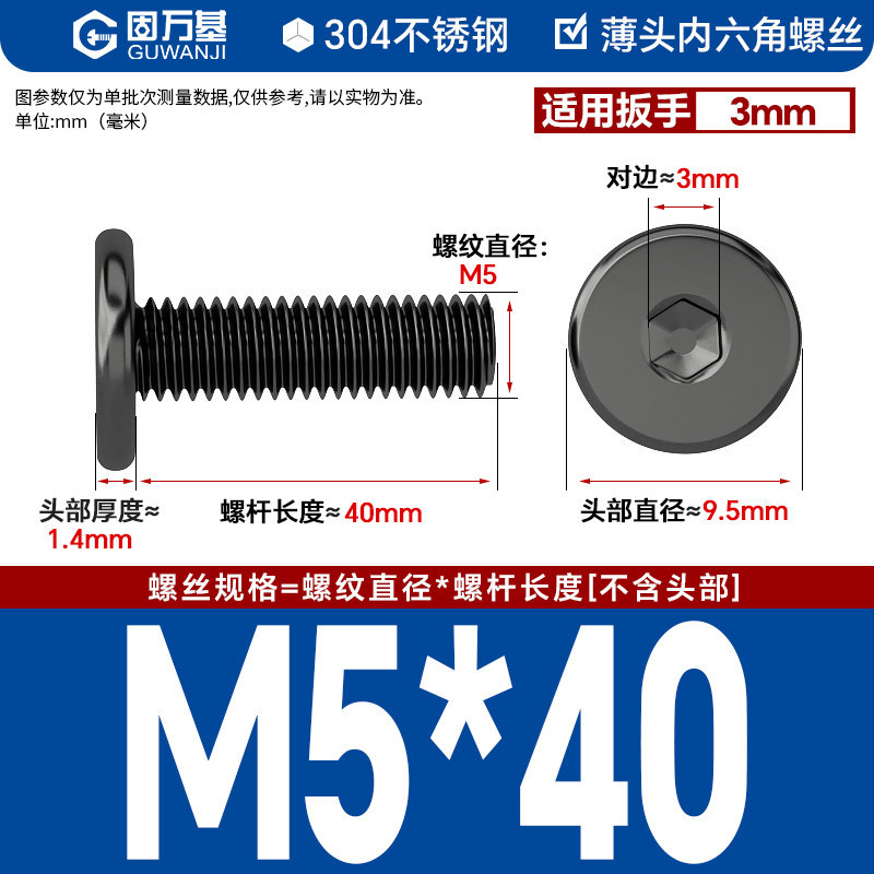 304 black m5*40