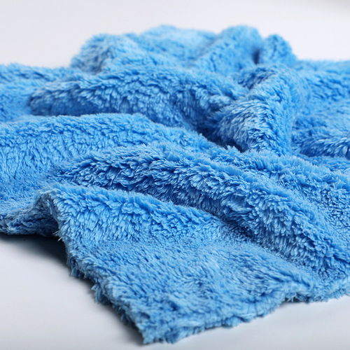 五季超细纤维珊瑚绒切边洗车毛巾加厚吸水擦车巾多功能清洁方巾