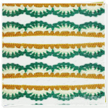 仿手钩花边 钩边花边  机器仿手工花边 彩色条码花边 色纱织花边