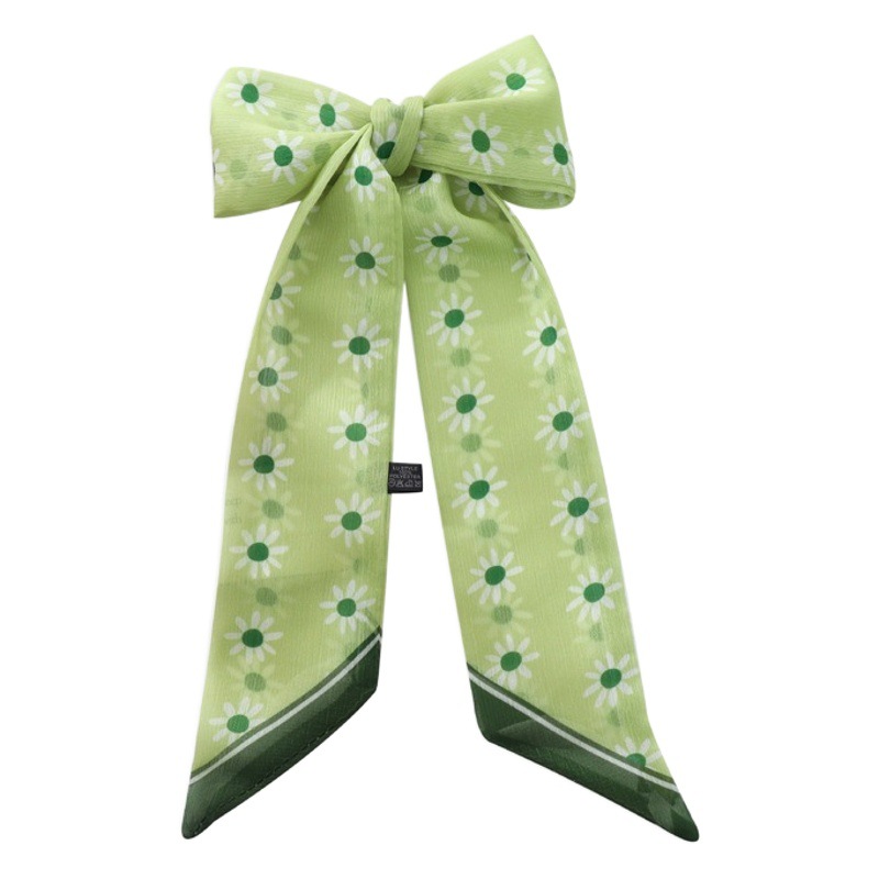 Verano delgada estrecha larga bufanda de seda Cinturón Verde banda de pelo cinta corbata bolsa accesorios de gasa decorativa trenzada corbata de pelo