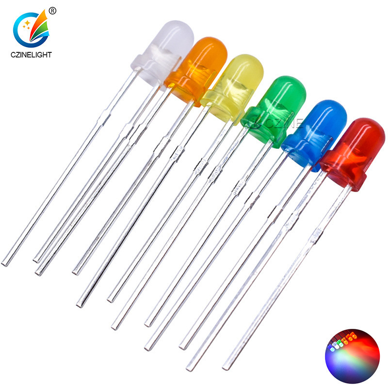 f3 red red red 3mm Red Light Green Light Yellow Blue light orange red indicator straight led lamp bead light emitting diode