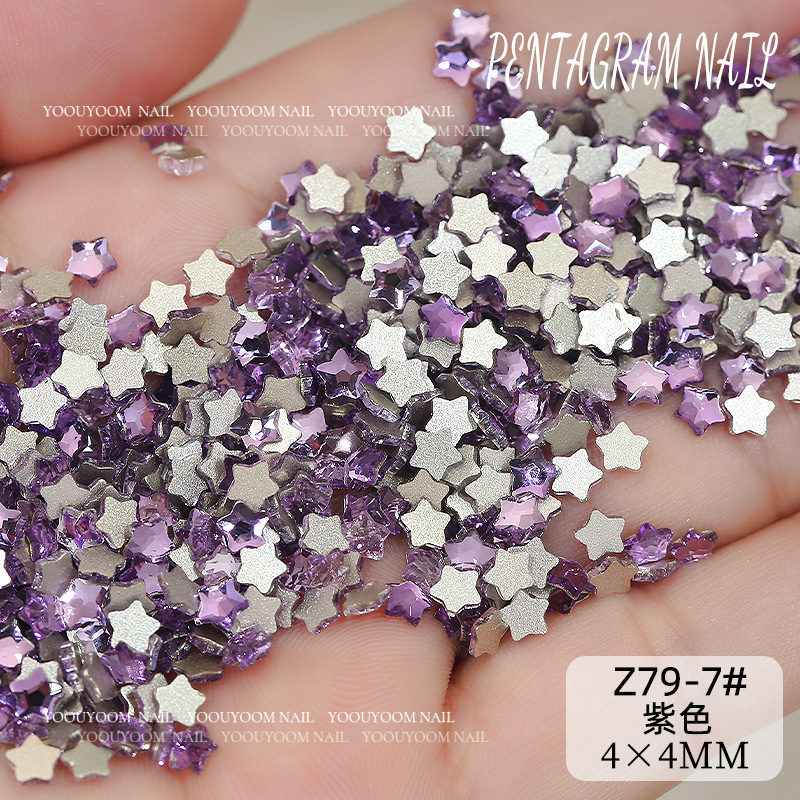 z79-7#보라색 4*4mm 1개 조각