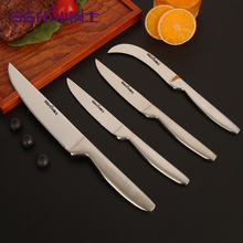 全钢柠檬刀家用厨房一体瓜果刀子批发长款菠萝刀弯刀不锈钢水果刀