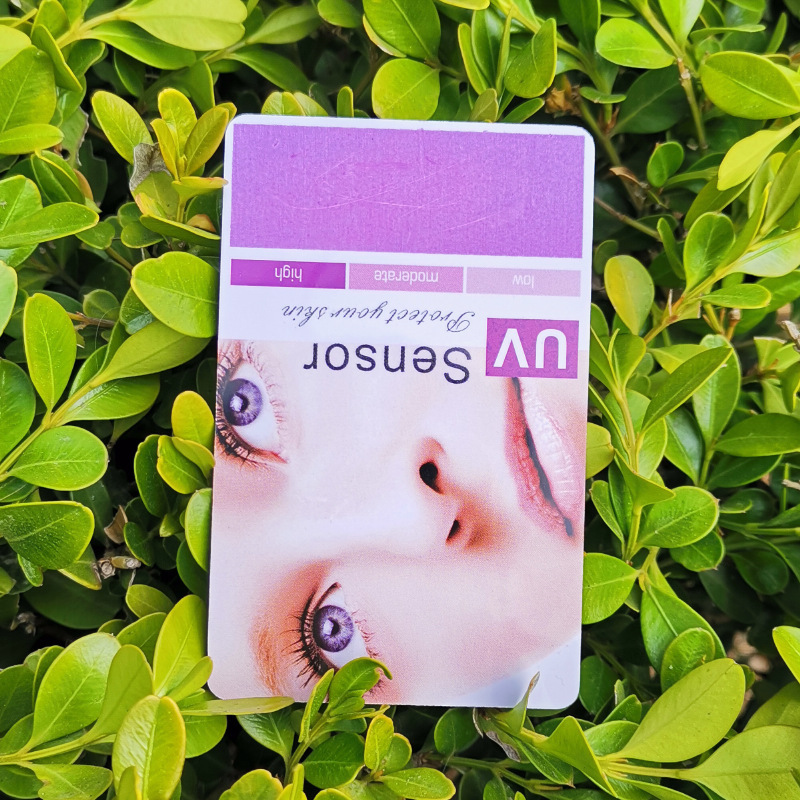 in stock UV Test Card English Photosensitive Color Change PVC Card Summer Sunscreen Anti-UV Test Card in stock UV Test Card English Photosensitive Color Change PVC Card Summer Sunscreen Anti-UV Test Card