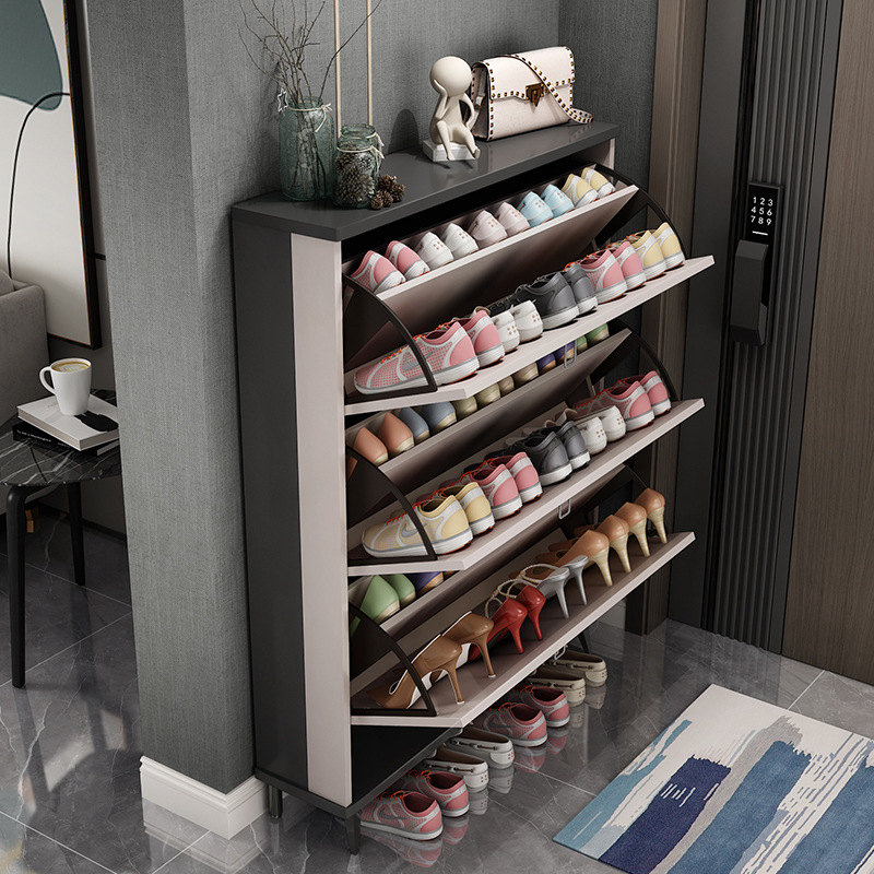 超薄翻斗鞋架家用门口2025爆款高档收纳一体落地靠墙入户小窄鞋柜