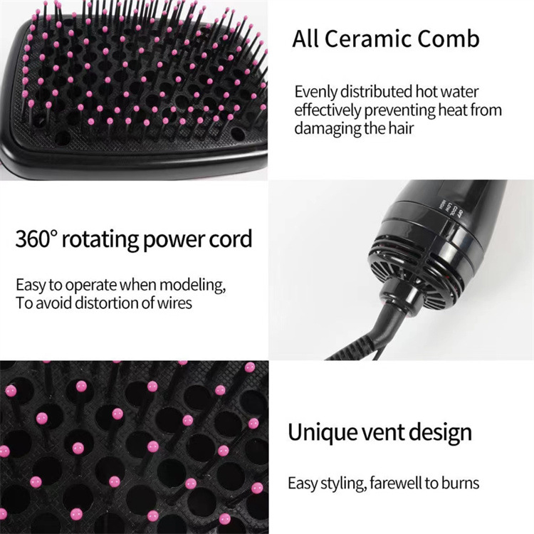 in uno Due pettini ad aria calda, piastra per capelli asciutta e bagnata, asta per arricciare, arricciacapelli a doppio scopo completamente automatico_voghion.com