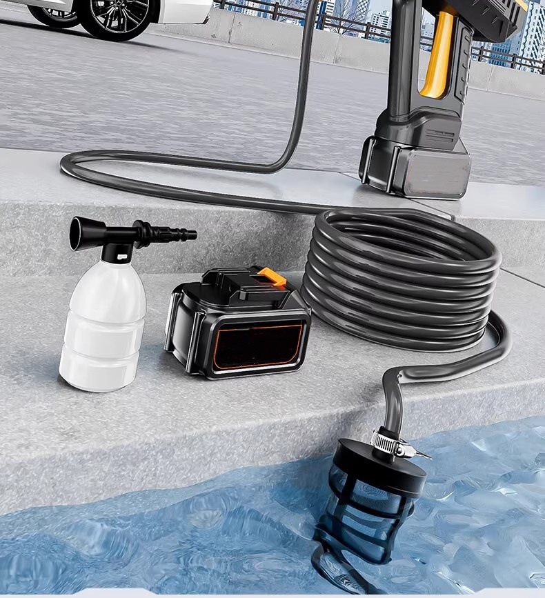 Wireless Car Washing Machine Portable Car High-Pressure Water Gun High-Power Car Lithium Battery Household Electric Car Washing Artifact