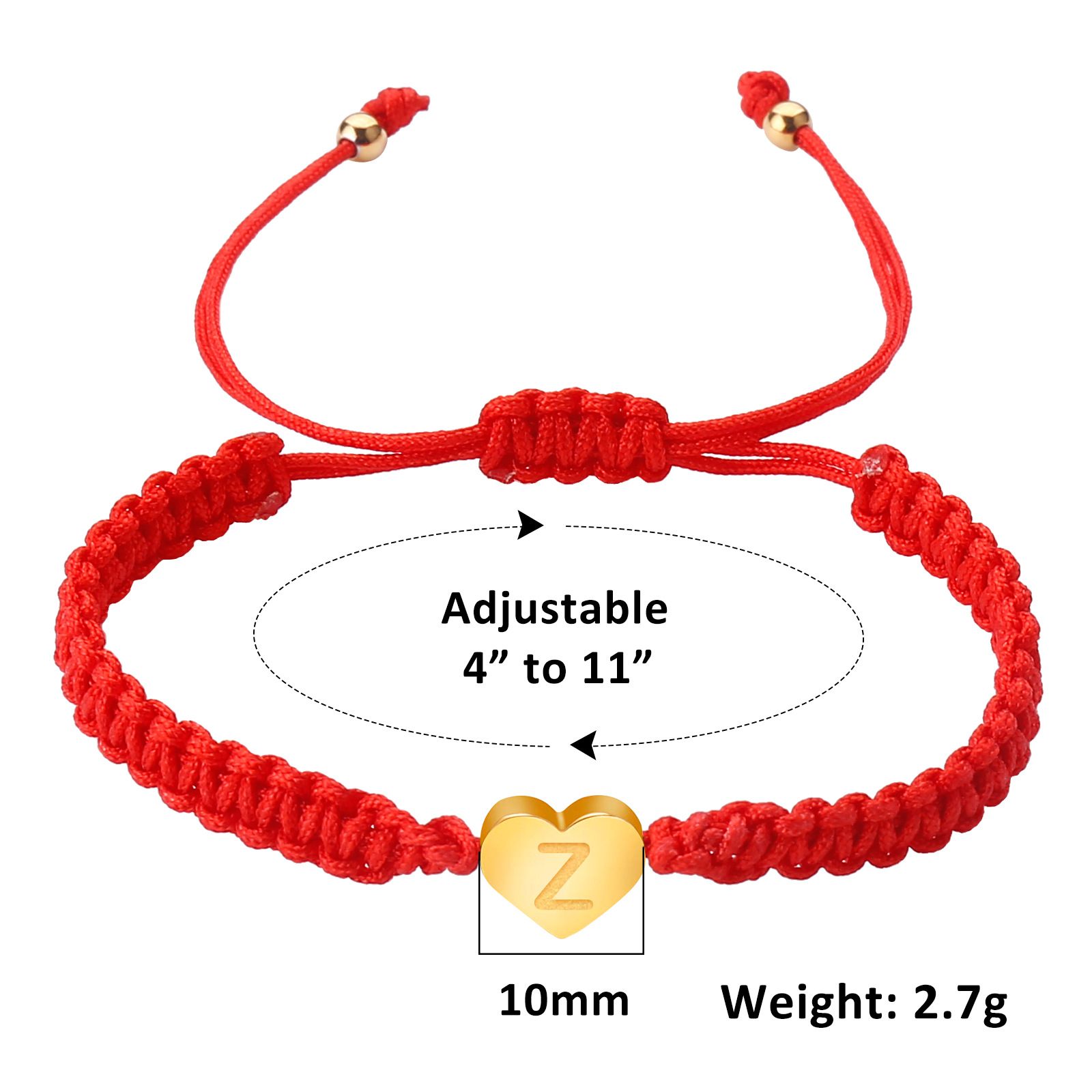 Bracelets Classification Simple Style Heart Shape 304 Stainless Steel Polyester Wholesale Bracelets