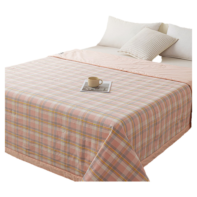 Edredón de verano totalmente de algodón, edredón para aire acondicionado, edredón refrescante de verano, edredón 100% algodón puro, edredón de primavera y otoño, relleno de algodón, lavable a máquina 3