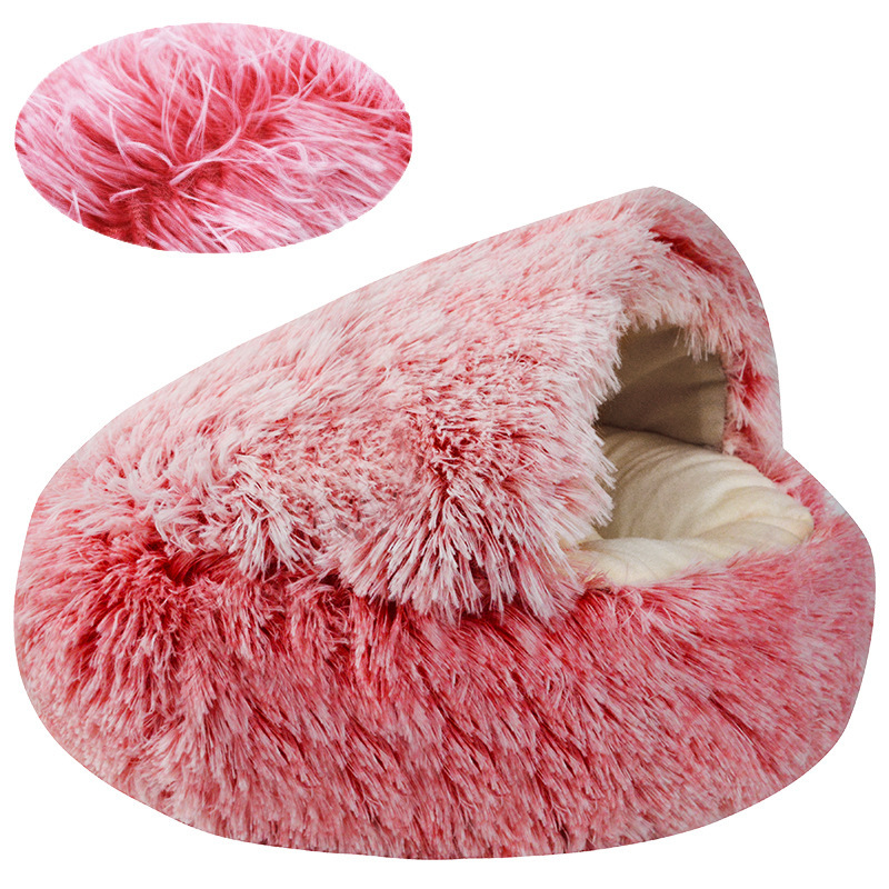 Invierno cálido Shell semi-cerrado gato nido mascota gato cama semi-rodeado nido de perro cerrado nido de gato entrega estándar