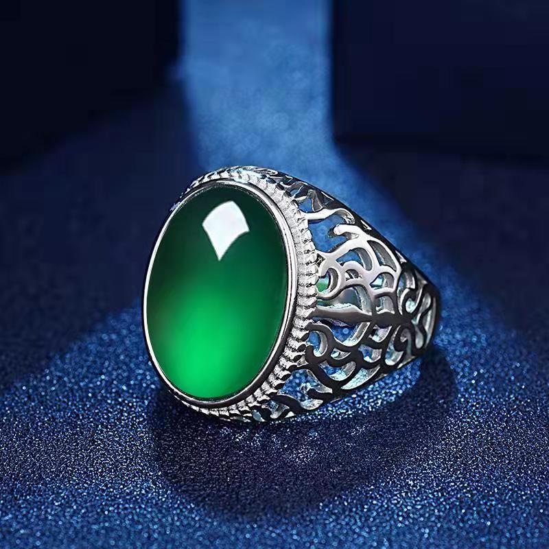 Silver [green] ring