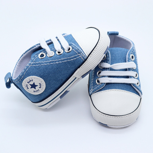  New Canvas Walking Shoes for 0-3 Year Old Babies, Infants and Toddlers Spring and Autumn Soft Sole Children's Shoes, Princess Shoes Wholesale