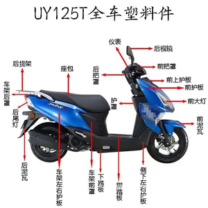 Подходит для панели UY125T Панель передней окружности внутренней коробки бокса с боковой полосой цельной транспортной внешние детали пластиковые оптовые