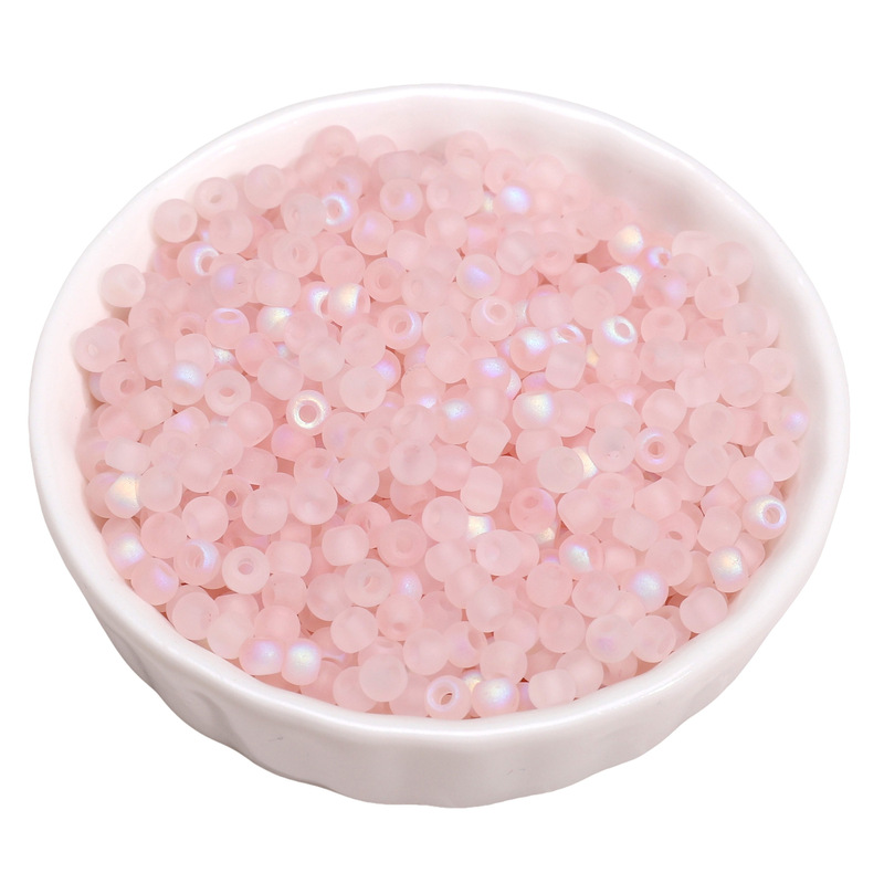 4mm玻璃磨砂极光米珠子手串珠手工diy制作手链项链饰品配件材料包|undefined