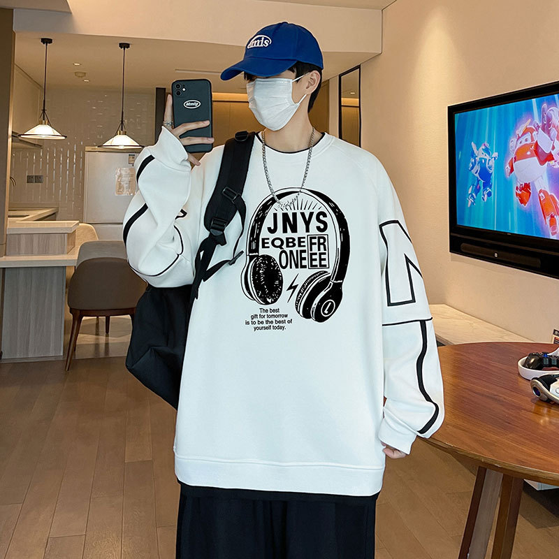 2025 Youth Hooded Sweatshirt Men's Spring and Autum American Fashion Brand Junior High School Student Long-Sleeved T-Shirt Boy's Top