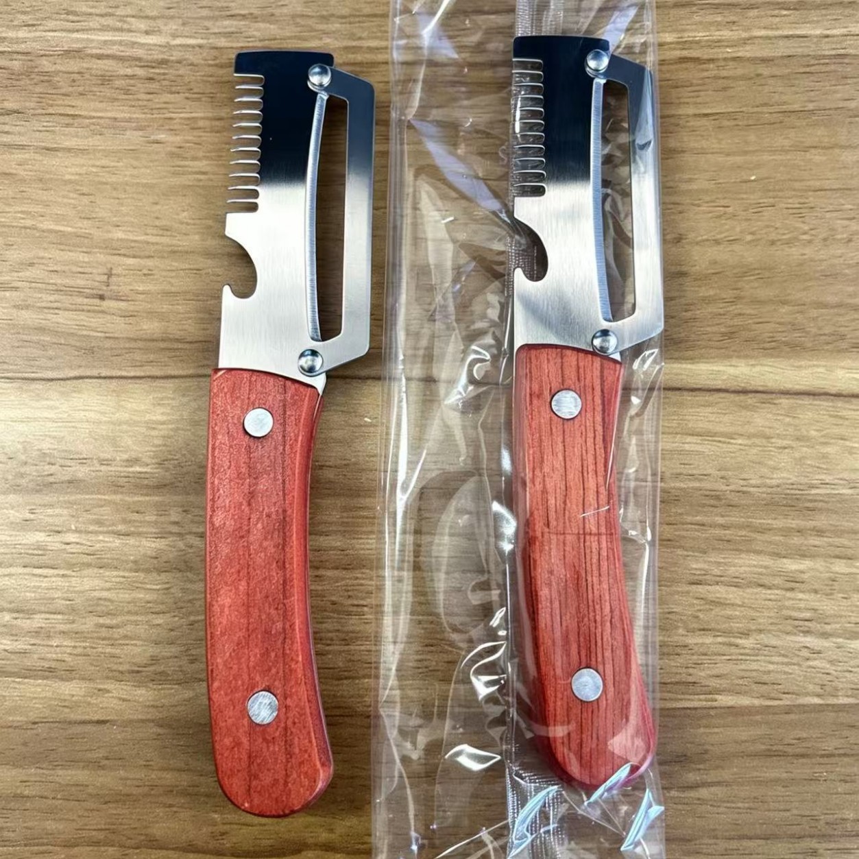 FCM de alta calidad multifuncional cuchillo de corte de frutas y verduras de cocina extra grueso acero inoxidable cortador de alambre puededz