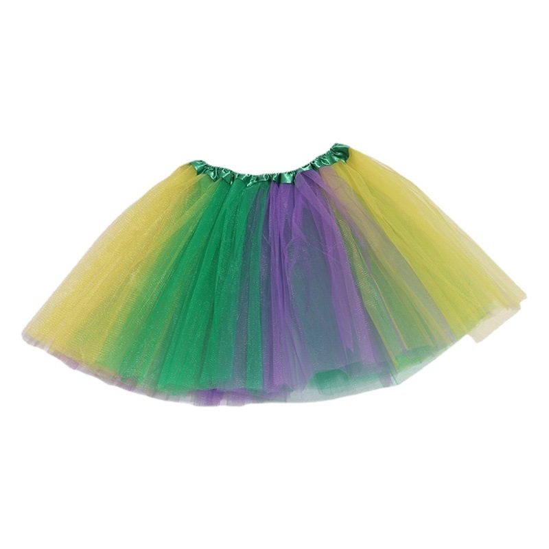 Factory wholesale color matching mesh tutu skirt Children's Day dance festival tulle ballet princess