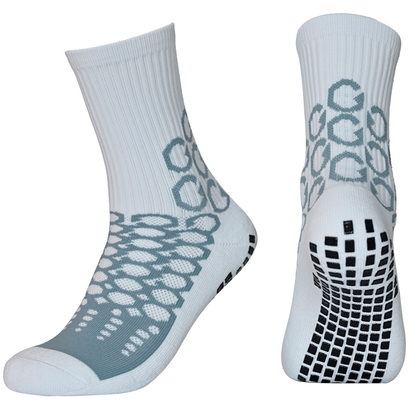 Strong Wind Sports Socks Professional Training Running Fitness Mid-Tube Dotted Towel Bottom Thickeneded Non-Slip Socks Football Socks for Men