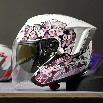 Motosiklet dəbilqələri — for All Seasons - s-ro-5-white-cherry-blossom