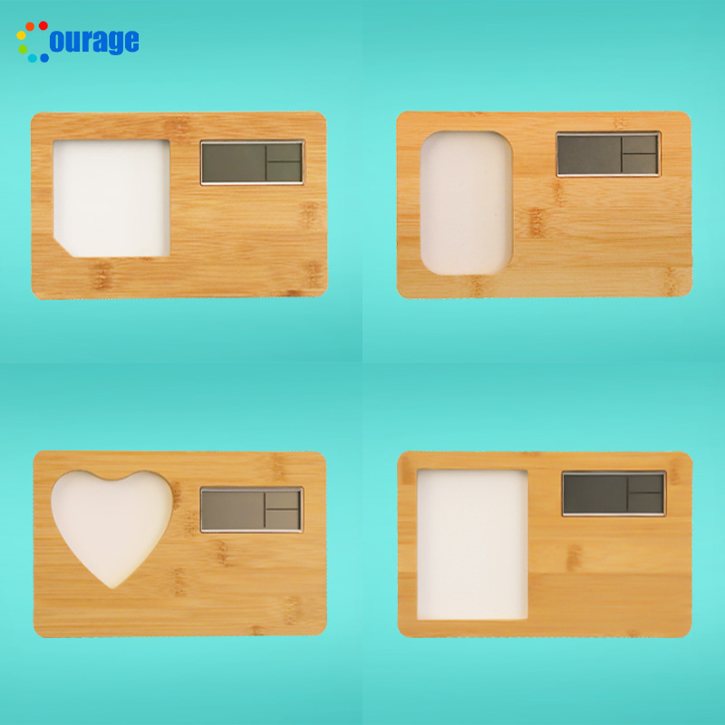 Electronic watch time wooden table DIY to print blank commemorative photo frame home table decoration gift Electronic watch time wooden table DIY to print blank commemorative photo frame home table decoration gift