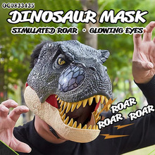 Jurassic Dinosaur Mask Voice Light Sound Effect Party Toy Ro