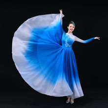 开场舞大摆裙灯火里的中国飘逸大型舞台演出服广场舞扇子舞古典舞