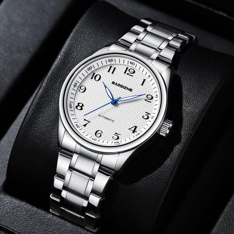 B009 natural white steel belt men's style