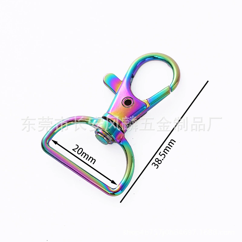 Красочная 6-точечная вращающаяся Пряжка для собак 20 мм D образная Пряжка для лямок красочная Пряжка для подключения сумки багажная фурнитура ключевые аксессуары