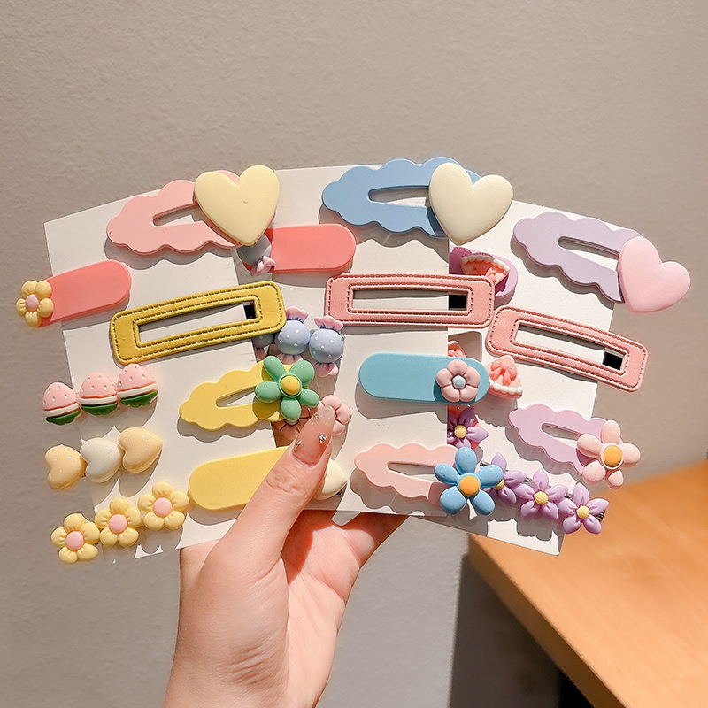 2024 nuevo clip BB de color lindo clip de cabello de boca de pato chica lateral clip de frange para niños tocado tarjeta de cabello rotura