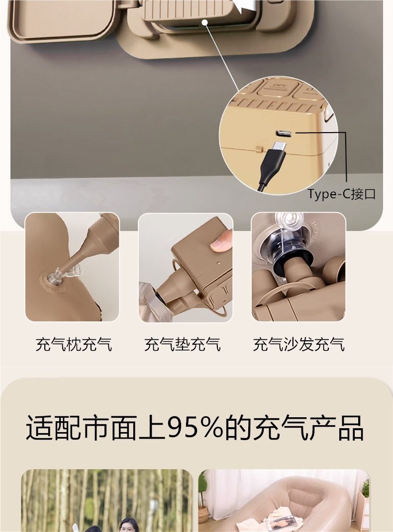 Car rear seat automatic inflatable bed, car mattress for travel and home use, rear seat sleeping pad, foldable mat with built-in leveling feature