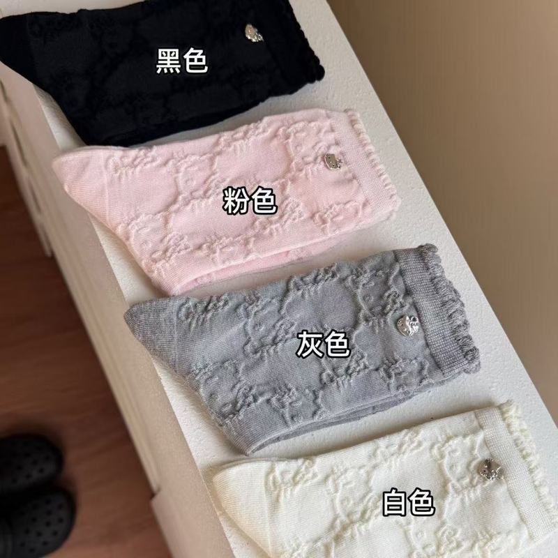 花边堆堆袜防滑透气KT猫舒适袜子女卡通吊坠日系可爱春秋季中筒袜|undefined