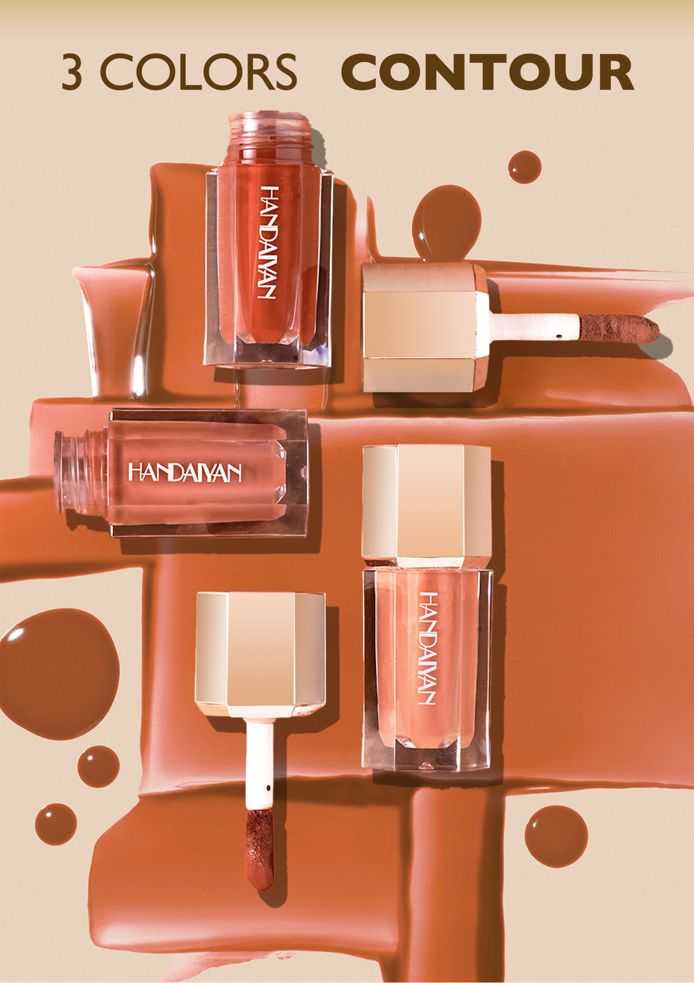 handaiyan Highlighter Contouring Liquid, Han Daiyan Facial Shadow Pearl Brightening Liquid, Cross-border Eyeshadow Liquid from Europe and America undefined