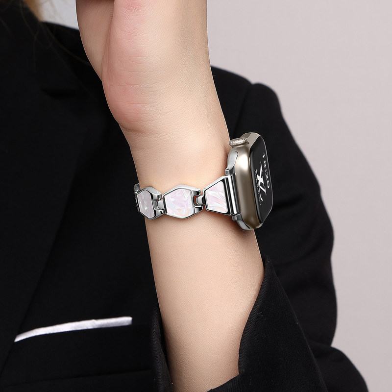 Wholesale Applicable for Apple Watch Bands Iwatch11 Cloud Mother-Of-Pearl S10 Watch Metal Female Model Apple Watch New Model Wholesale Applicable for Apple Watch Bands Iwatch11 Cloud Mother-Of-Pearl S10 Watch Metal Female Model Apple Watch New Model
