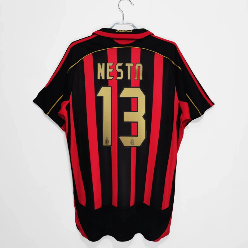 Ретро-футболка 0607AC22 Kakanestama R Tini Inzagi Pirlo длинные рукава, футболка для футбола