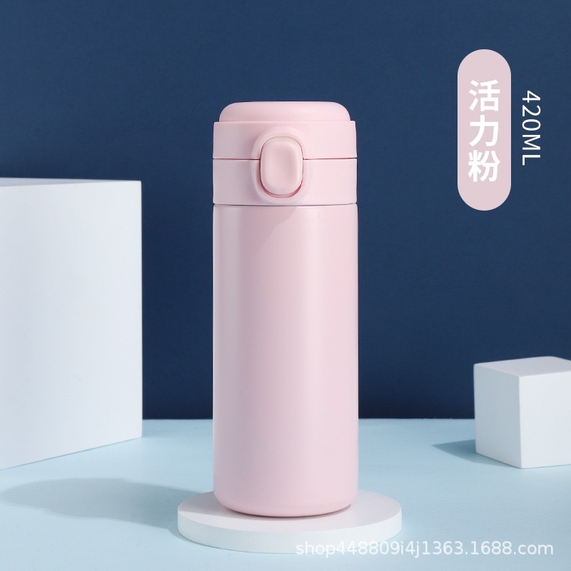 新型二重304ステンレスグリーンピース男女型汎用保温カップ二重真空ミニ弾みカップ|undefined