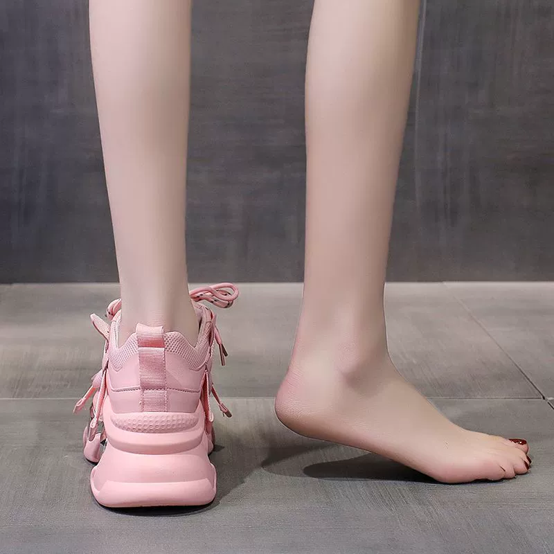 Ультралегкие женские туфли Dad Shoes весна-лето 2025, дышащие, новые, нишевые, универсальные, на толстой подошве 8 см, повседневные, стройнящие.
