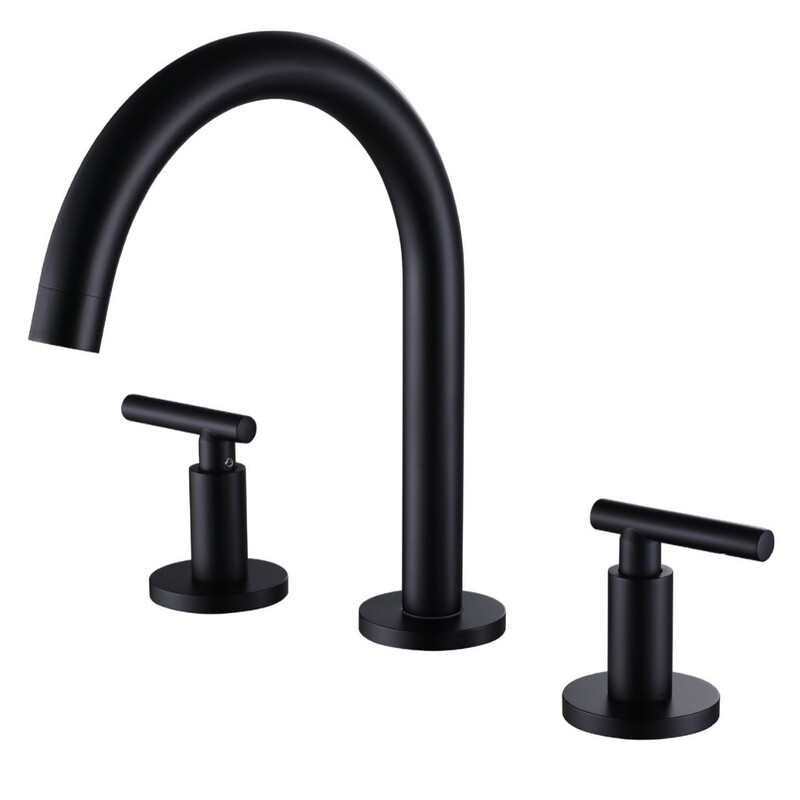Deck-Mounted Basin Mixer Faucet, 3-Hole Solitary-Shaped Modern Bathroom Basin Faucet, Double-Handle Basin Faucet