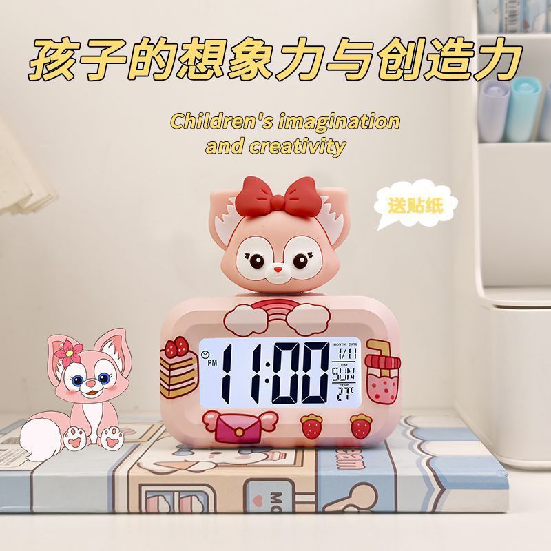 ミニ電子目覚まし時計学生学習専用カウントダウン温度表示子供女の子デスクトップ学生目覚まし時計|undefined