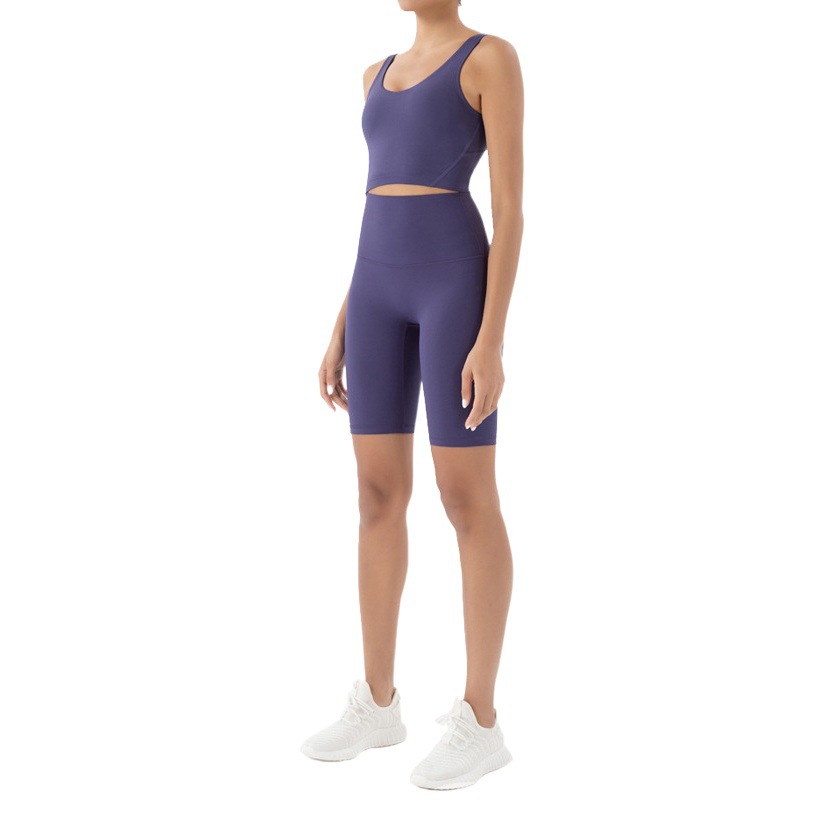 Pantalones de yoga sin costuras hasta la rodilla para mujer, ropa de yoga ajustada de verano, pantalones cortos de yoga de cintura alta que levantan la cadera para fitness, 2025