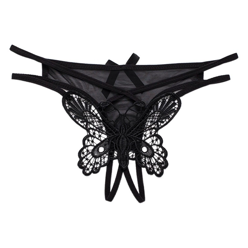 Сексуальная леди страсть полая прозрачная бабочка вышитая низкой талией тонкие стринги горячий соблазн T брюки 9679 #