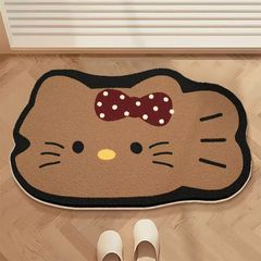 新しいアニメKitty猫はカシミヤじゅうたんの浴室トイレの吸水滑り止めマットの柔らかい転倒防止マットを真似ている