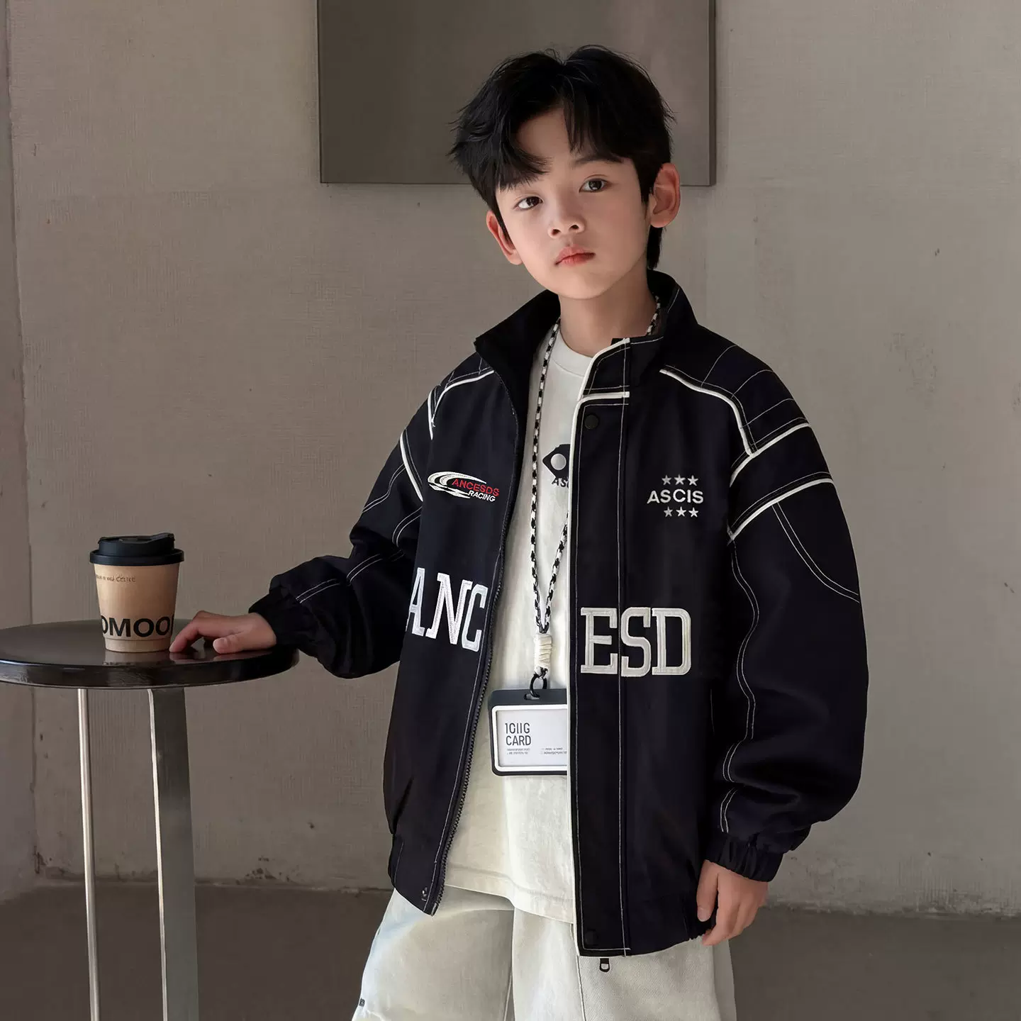 男童外套春秋款2026新款大儿童装痞帅炸街工装棒球服春装夹克上衣