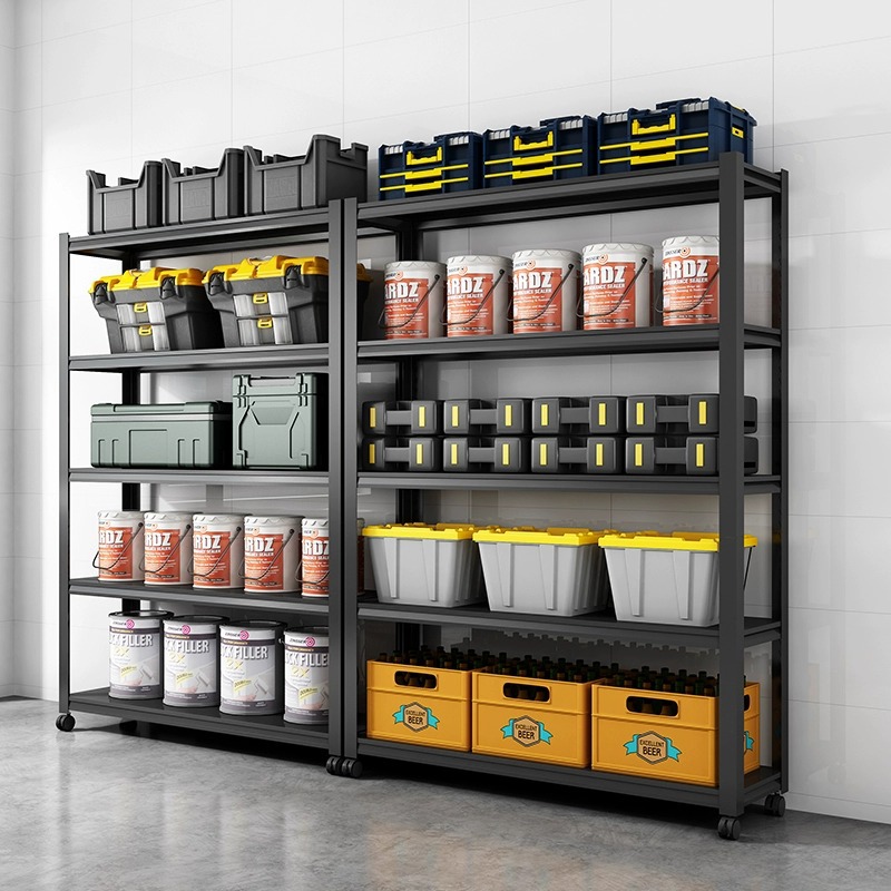 Mobile Household Shelf Multilayer Ground Balcony Storage Rack Basement Clutter Storage Rack