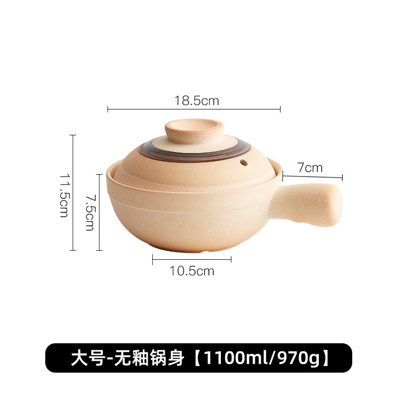 Olla de barro para uso doméstico, apta para estufas de gas, olla especial para hacer sopa, olla de barro, olla pequeña para cocinar arroz, olla de barro LOGO. image 17