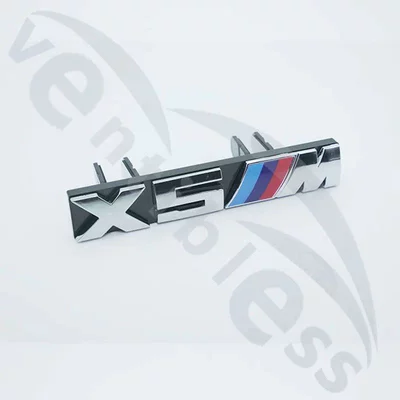 M6, X7, M8, black, Car logo - bright-silver-center-grille-logo-x5m