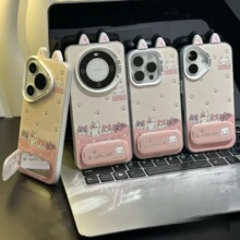 小猫爪子支架适用于苹果17/iPhone15/16Promax华为pura80磨砂彩银