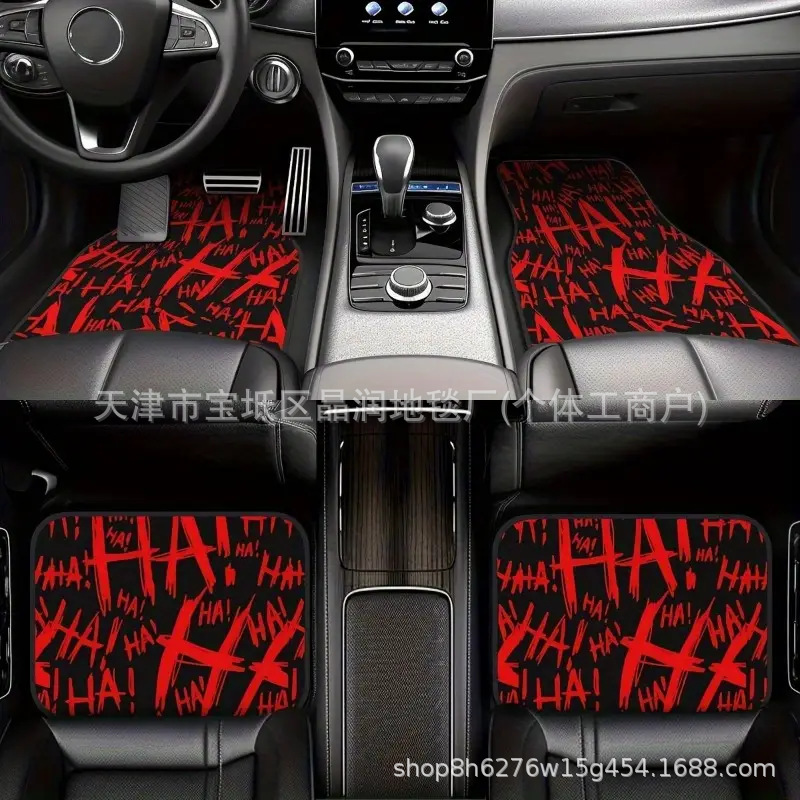 Temu Can Deliver Car Universal Four-Piece Set of Floor Mats for Main and Passenger Seats, Stain-Resistant, Wear-Resistant and Dust-Proof Floor Mats, Cab Mats