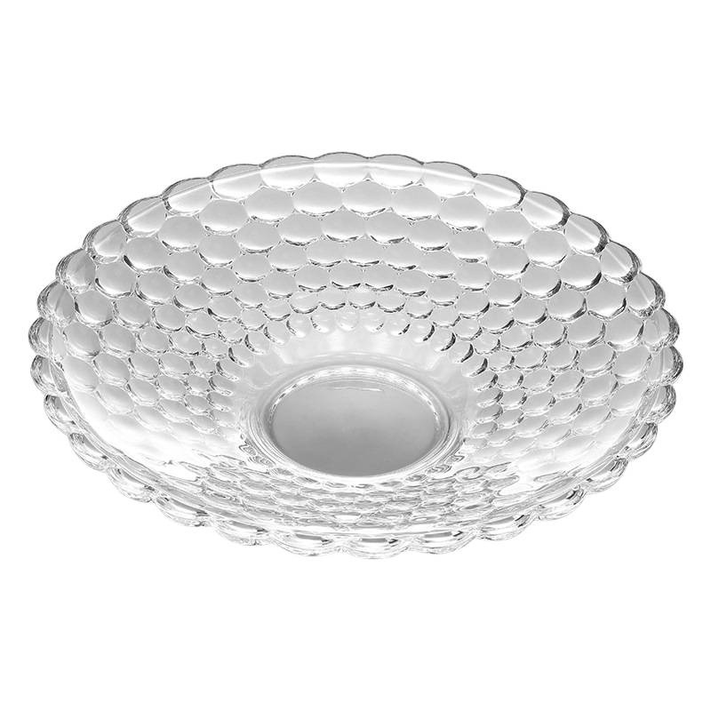 Glass sin plomo espeso punto de frutas ámbar ondulado encaje bandeja de frutas casera semillas de melón dulces bandeja de nueces image 6