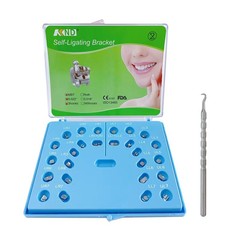 牙科康寧達金屬正畸自鎖托槽 陶瓷自鎖托槽直絲弓MBT網底自鎖托槽