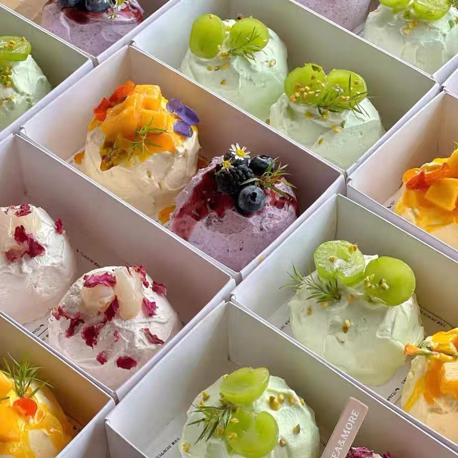 奶酪贝贝打包盒水果小蛋糕打包盒夏日新品小贝包装蛋糕卷盒子